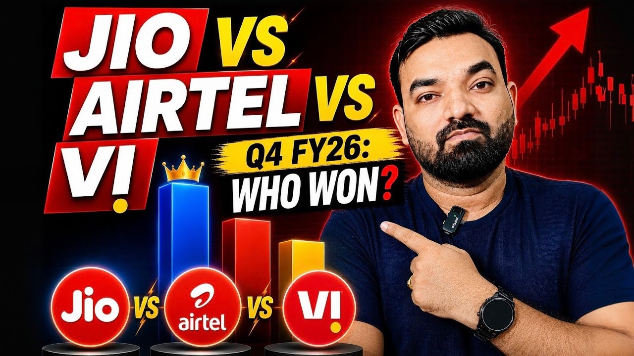 Telecom Q4 FY26 Analysis: ARPU Trends & Data Usage #Jio #Airtel #VodafoneIdea #TelecomNews