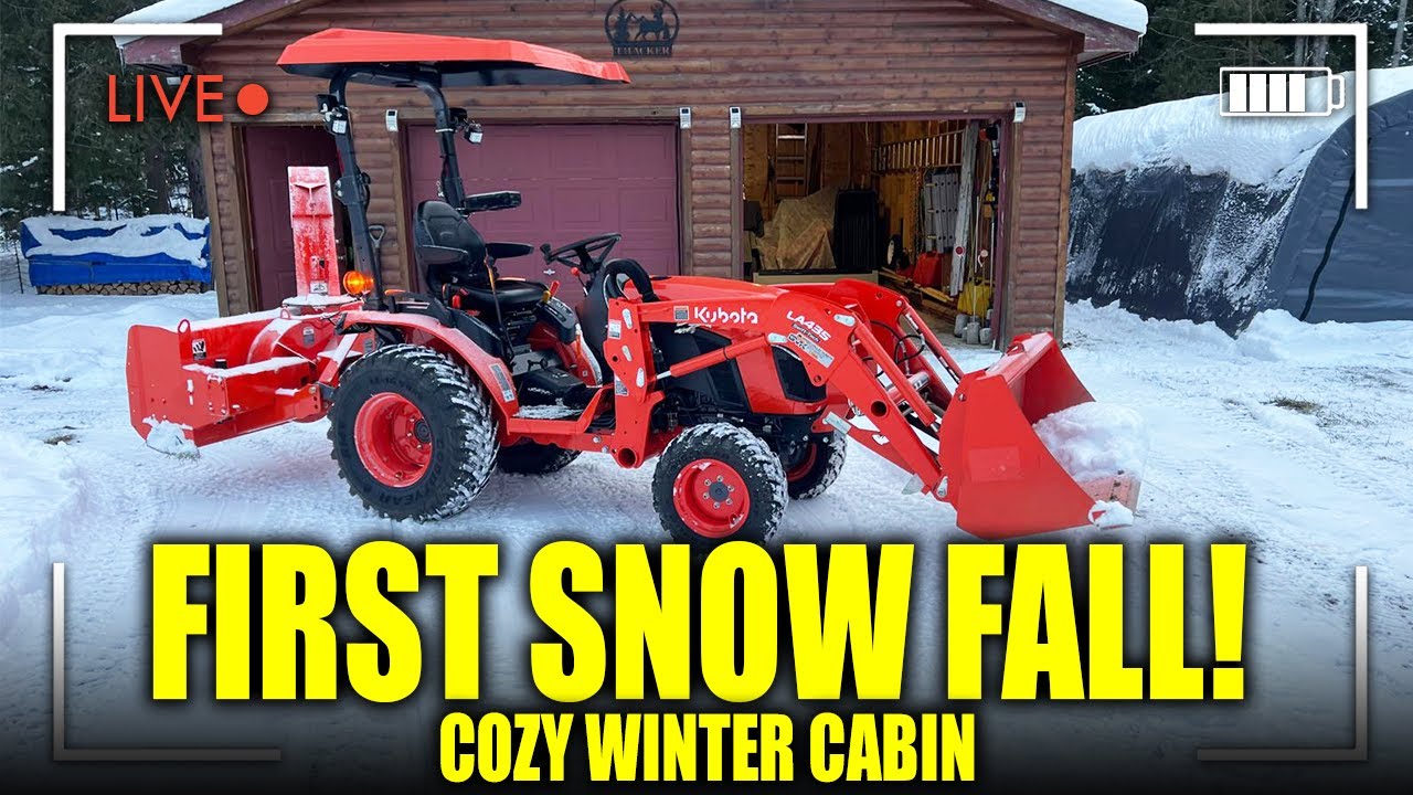 Winter’s Wrath: First Heavy Snow Storm at the Cabin Kubota B2301
