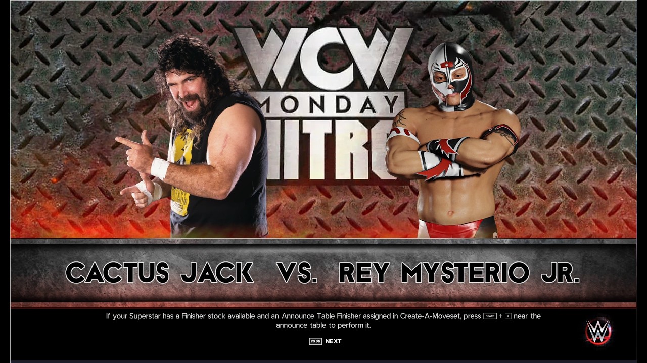 WWE 2k23 Бой между Cactus Jack - Rey Mysterio Jr.