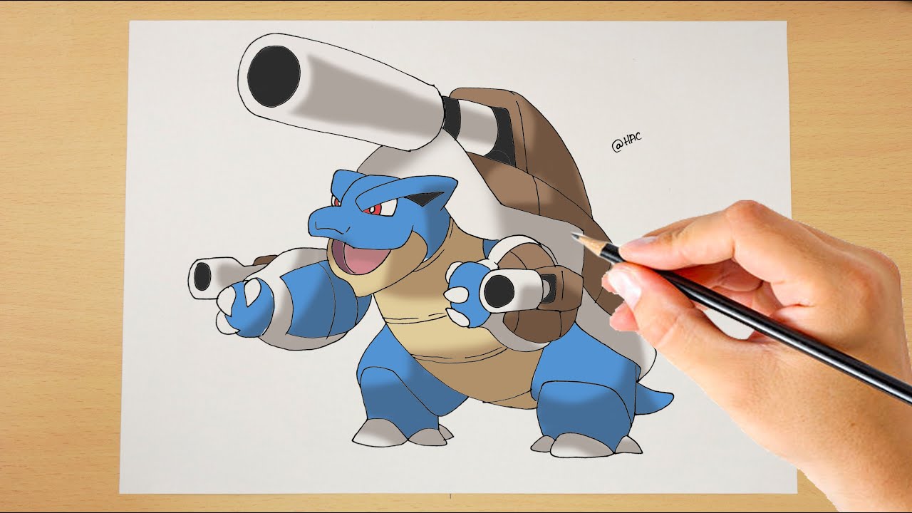How to draw Mega Blastoise | Step by step |  Pokémon 