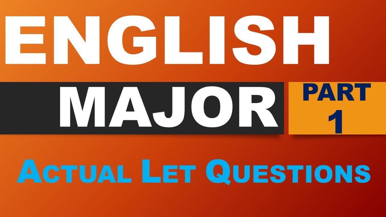 English Major LET Reviewer Part 1| Actual LET Questions Updated