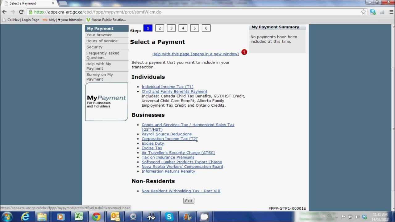 How to use the CRA's My Payment System: LiveCA