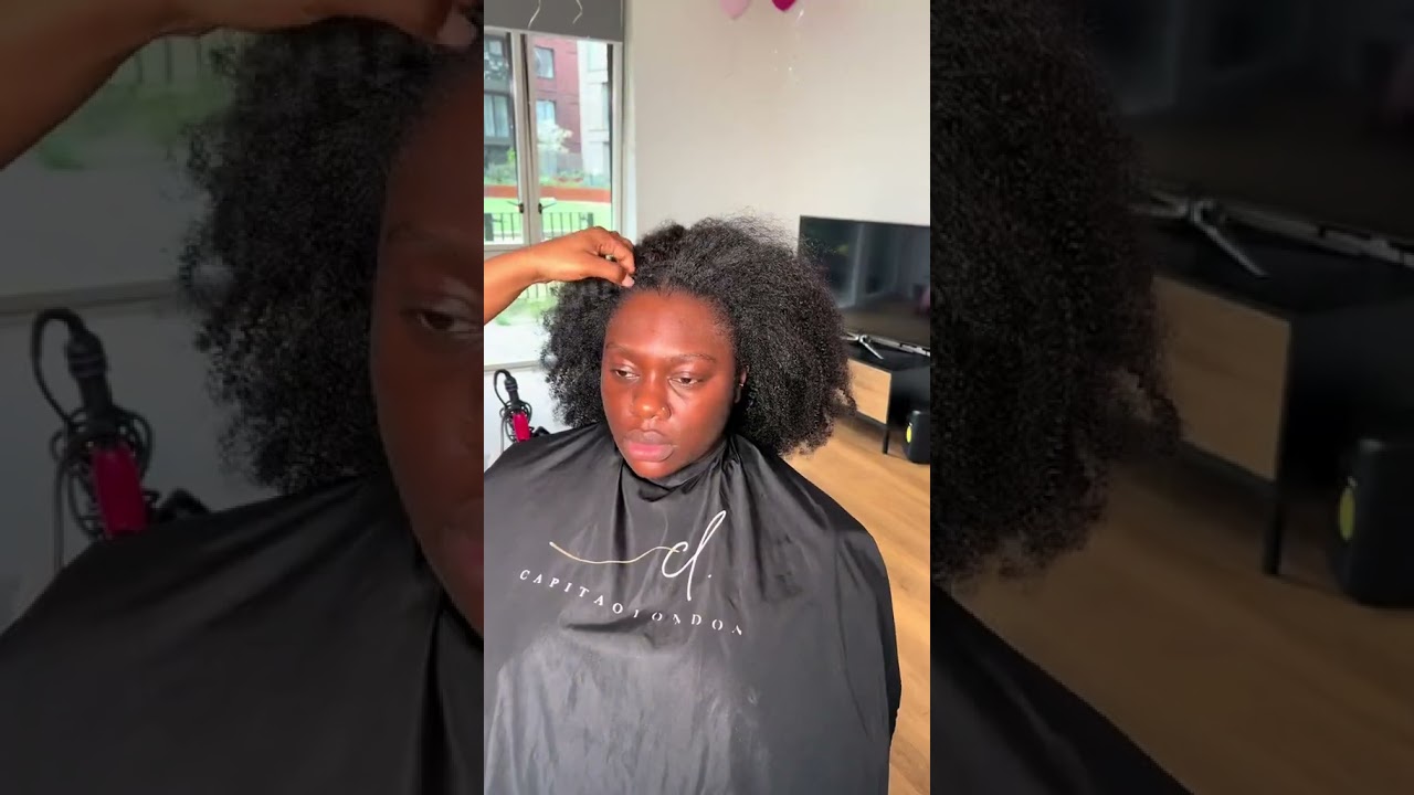 flip over sew in method with weave, 4c hair- low maintenance and the perfect protective hairstyle