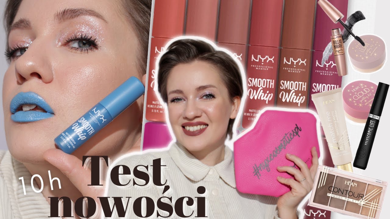 TESTUJĘ  DROGERYJNE NOWOŚCI Hean Nyx Loreal - Viralowa mascara, hitowy podkład i matowy krem do ust