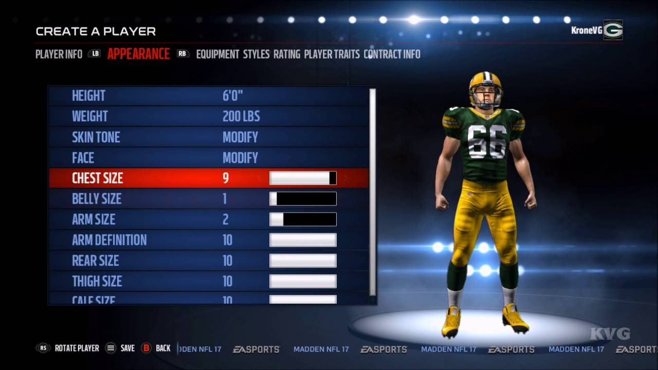 Madden NFL 17 - Customize | Create Player (HD) [1080p60FPS]