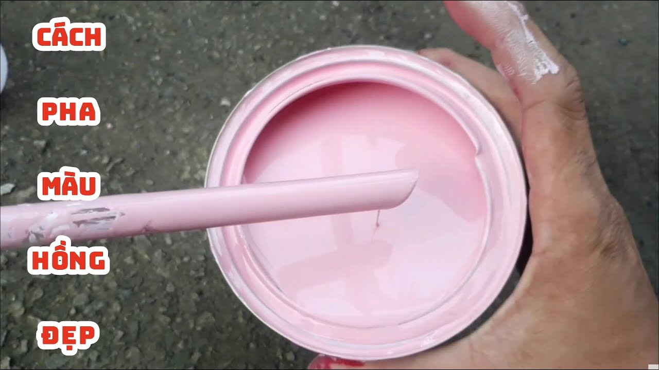 Cách pha màu sơn hồng