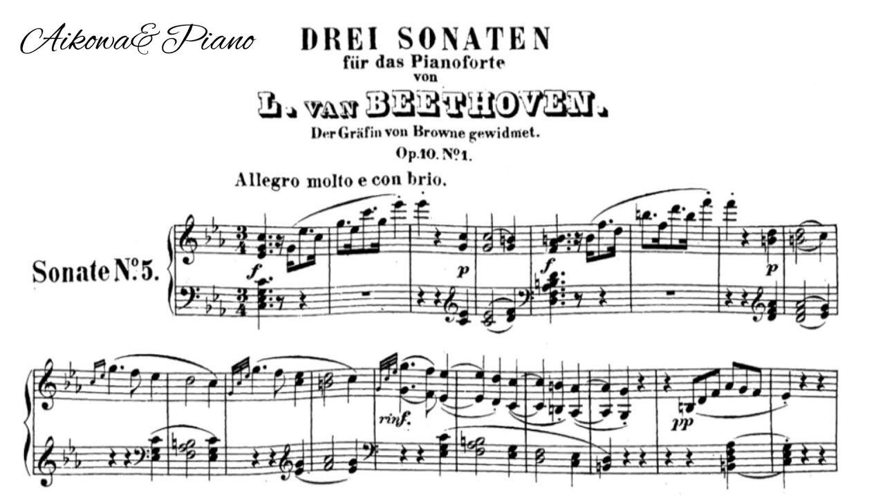 Ludwig van Beethoven | Piano Sonata No.5  Op.10 no.1 | c moll