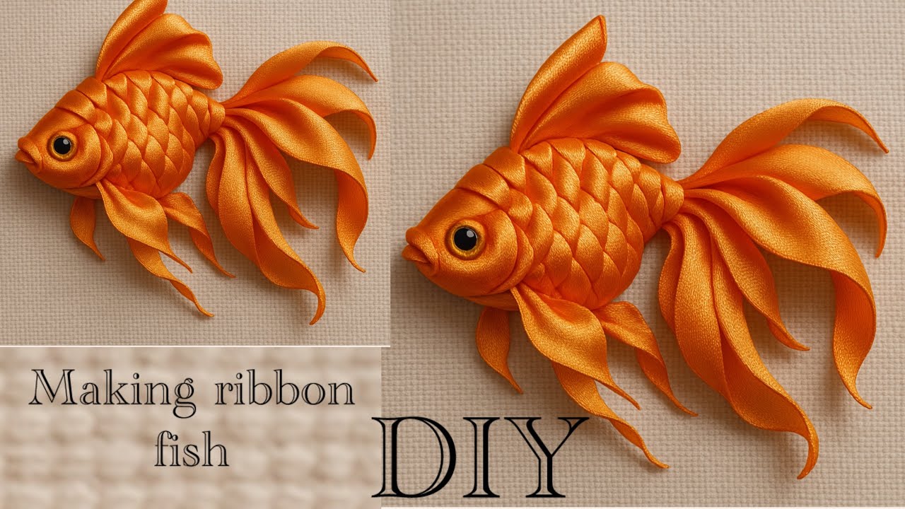 DIY_🐠How to make this beautiful fish from just satin ribbon