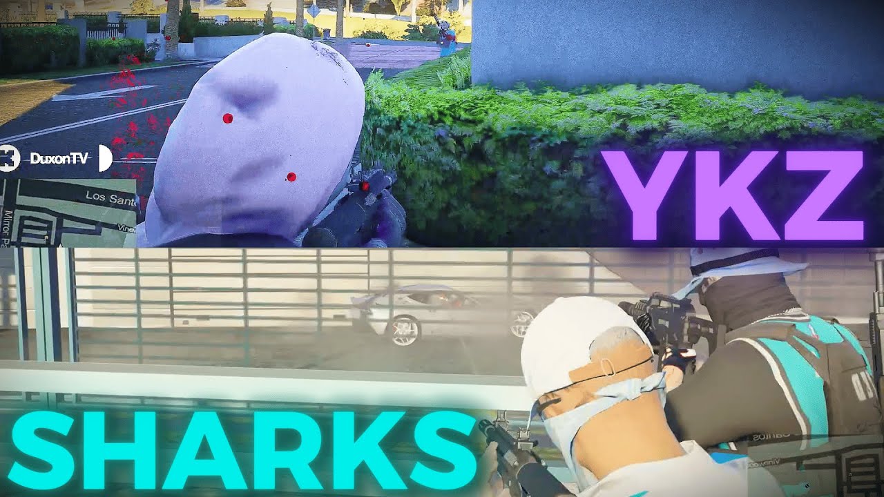 TIROTEO YAKUZA vs SHARKS | ARM4S LARGAS | DOVUX LIFE GTARP