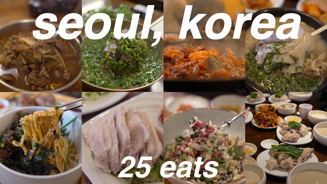 【Путешествие в Корею】Подборка из 25 мест с едой в Сеуле! Seoul vlog