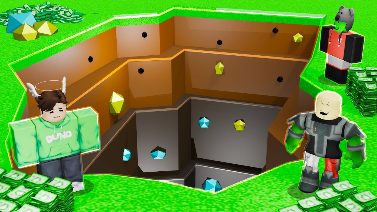 GRÄVER ett hål med OÄNDLIG Robux! Feat. Duno & Danne!