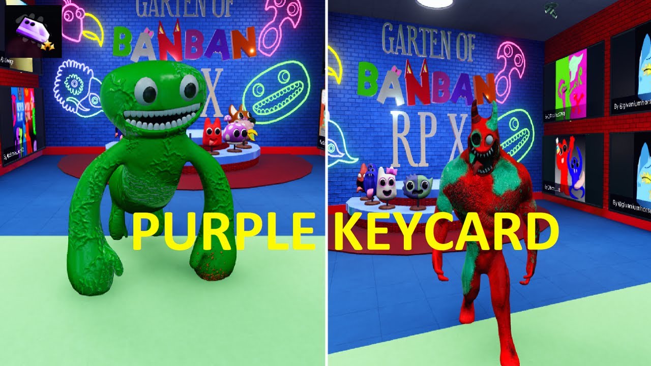 How to get PURPLE KEYCARD + SECRET PURPLE DOOR in GARTEN OF BANBAN RP X [NEW UPDATE] ROBLOX !