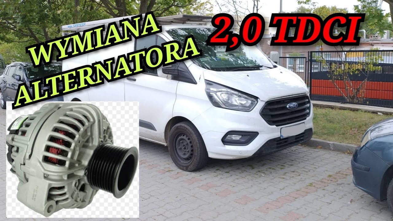 Jak wymienić alternator FORD TRANSIT CUSTOM 2,0 TDCI wymiana alternatora demontaż how fix wyjęcie