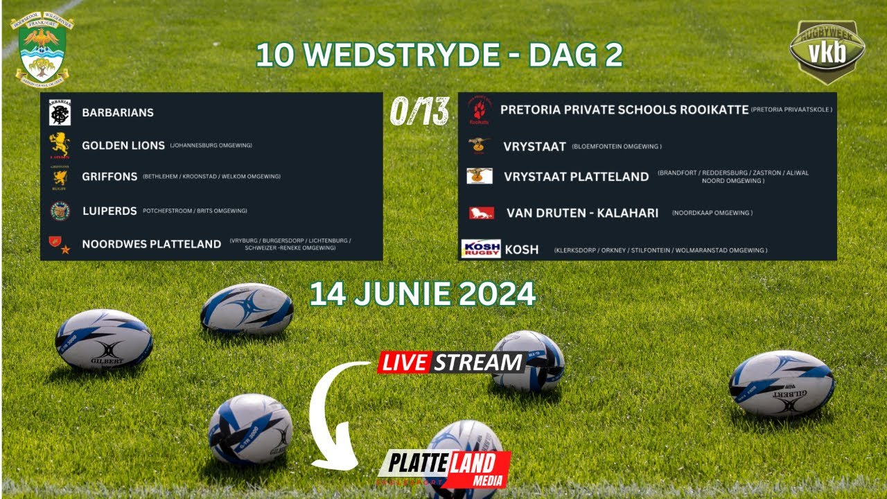 O/13 VKB Rugbyweek te Frankfort - 14 Junie 2024 ||  10 Wedstryde