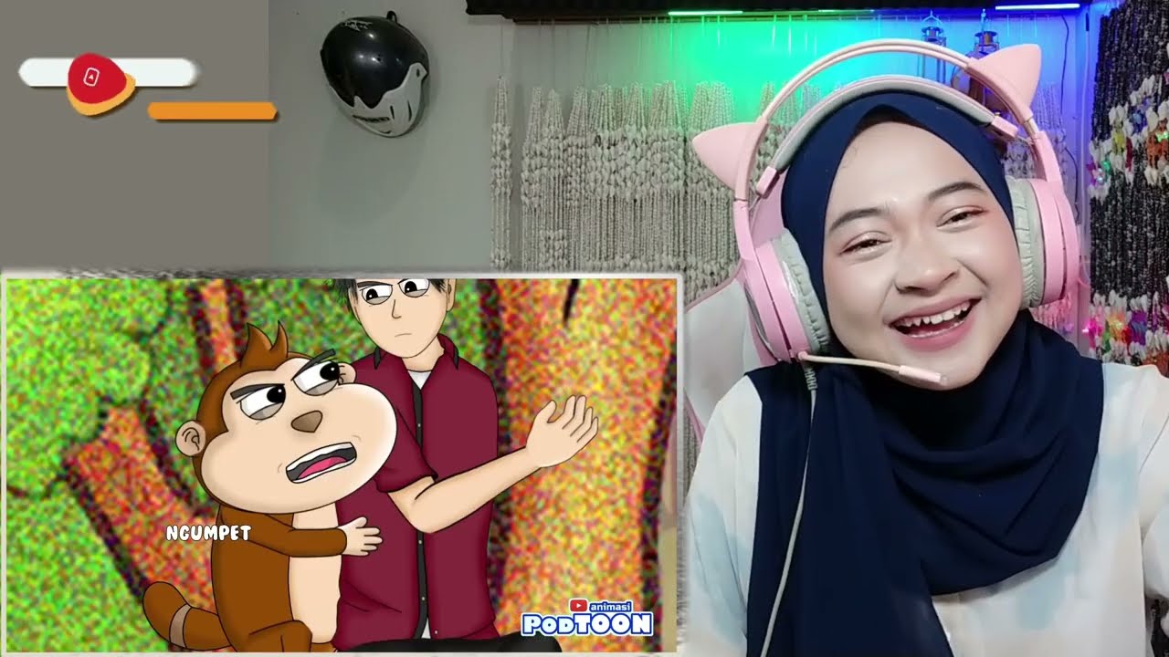 Kelakuan Random Peliharaan Bang POD - Maya Nadia Reaction Animasi Podtoon