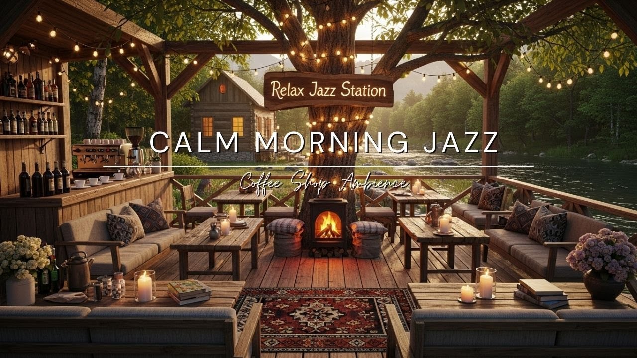 Calm Morning Jazz at Cozy Cafe Ambience 🎶 Relaxing Jazz Background Music for Studying, Working🎵