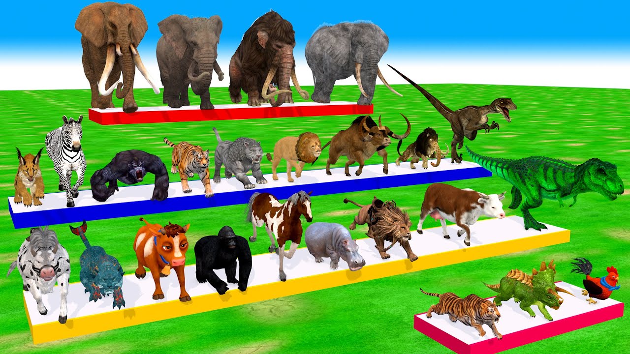Incredible Animals Race vs Dinosaurs vs Prehistoric Mammals Speed Race Run: Who Will Win ARBS #2026