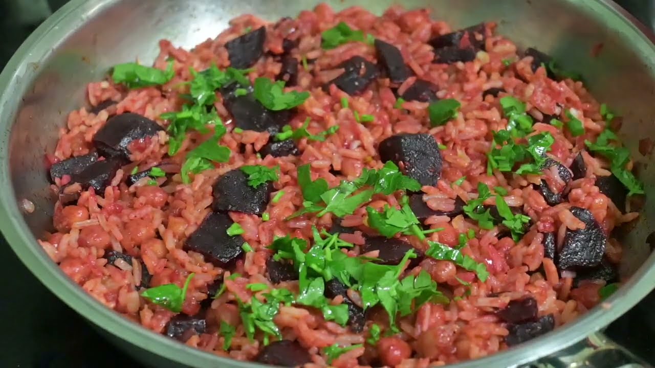 Свекла, нут, рис. Рецепт вкусный, полезный и простой в приготовлении!