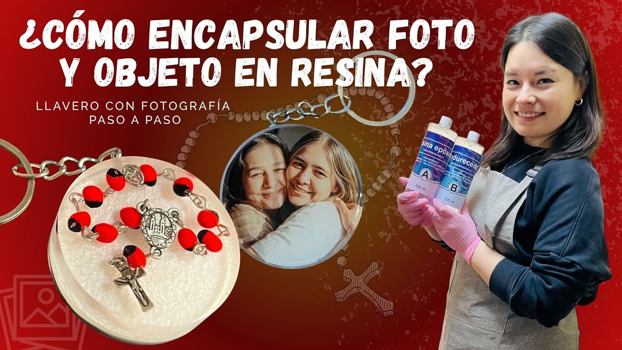🌟 Encapsula RECUERDOS en RESINA: llavero con FOTO + DENARIO 💫 Tutorial fácil y bonito.