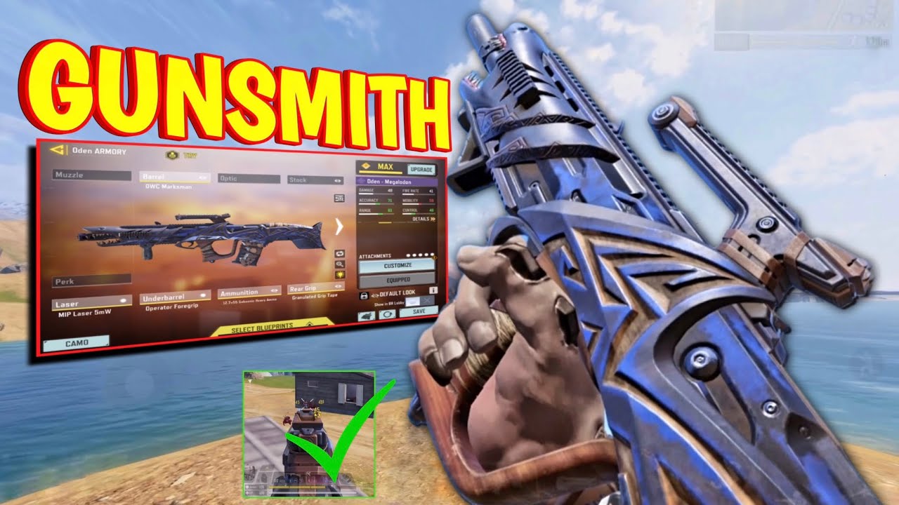 FAST ADS + NO RECOIL + LONG RANGE BEST ODEN GUNSMITH in SEASON 6 | SOLO vs SQUAD | COD MOBILE