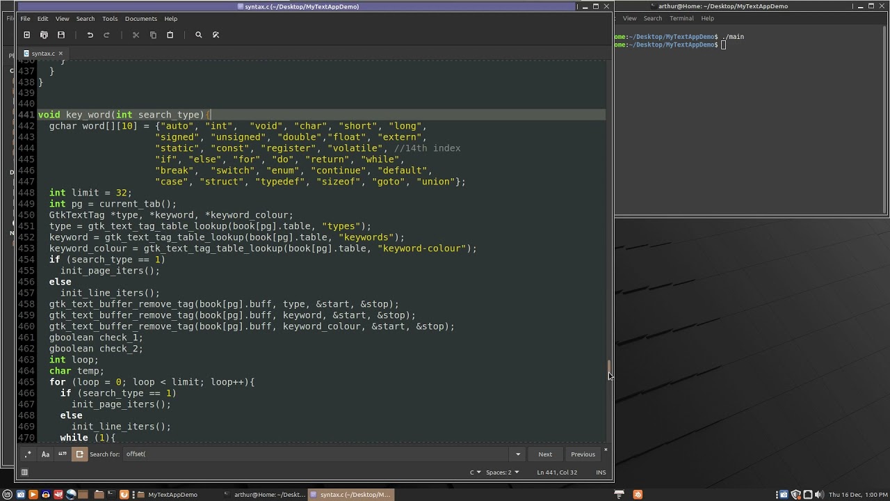 GTK GUI review Highlight Script