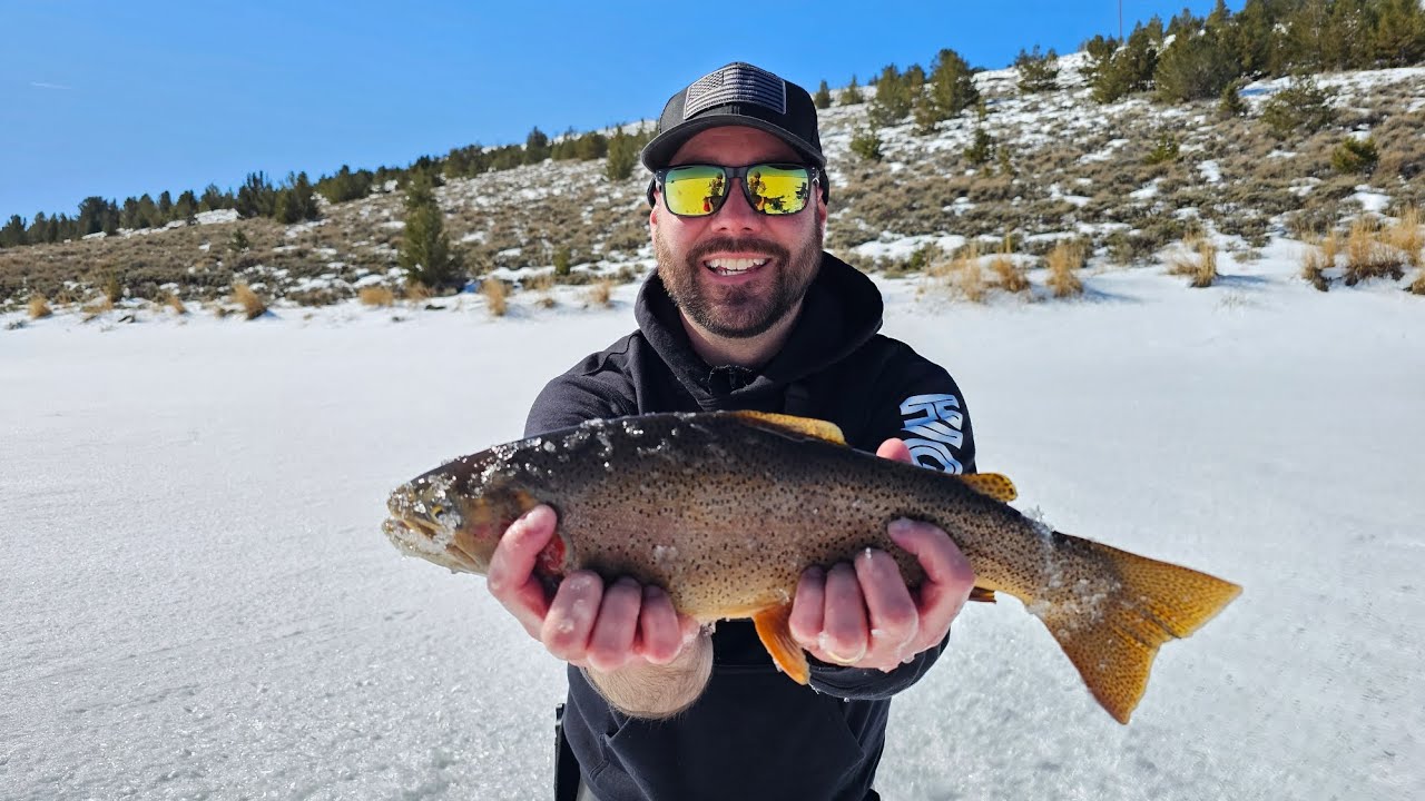 Ice Fishing Adventure at Lake John & North Delaney | PB Cutthroat & Brown Trout