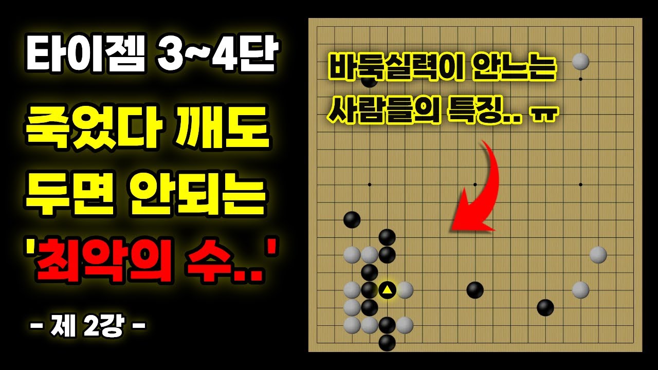 죽었다 깨도 두면 안되는 최악의 수..! ㅣ 기력 맞춤 실전 강좌 - 2강 [타이젬 3~4단 필수시청!]