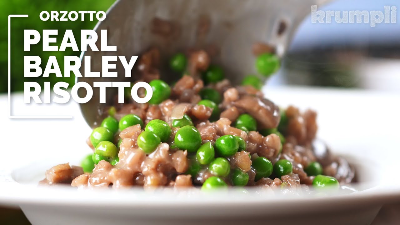 Mushroom Pearl Barley Risotto Orzotto