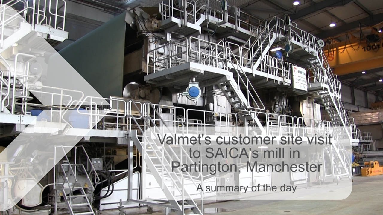 Highlights of the customer site visit to SAICA's mill in Partington, Manchester