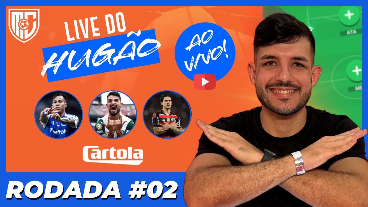 DICAS CARTOLA FC 2026 | #2 RODADA | LIVE DO HUG&Atilde;O