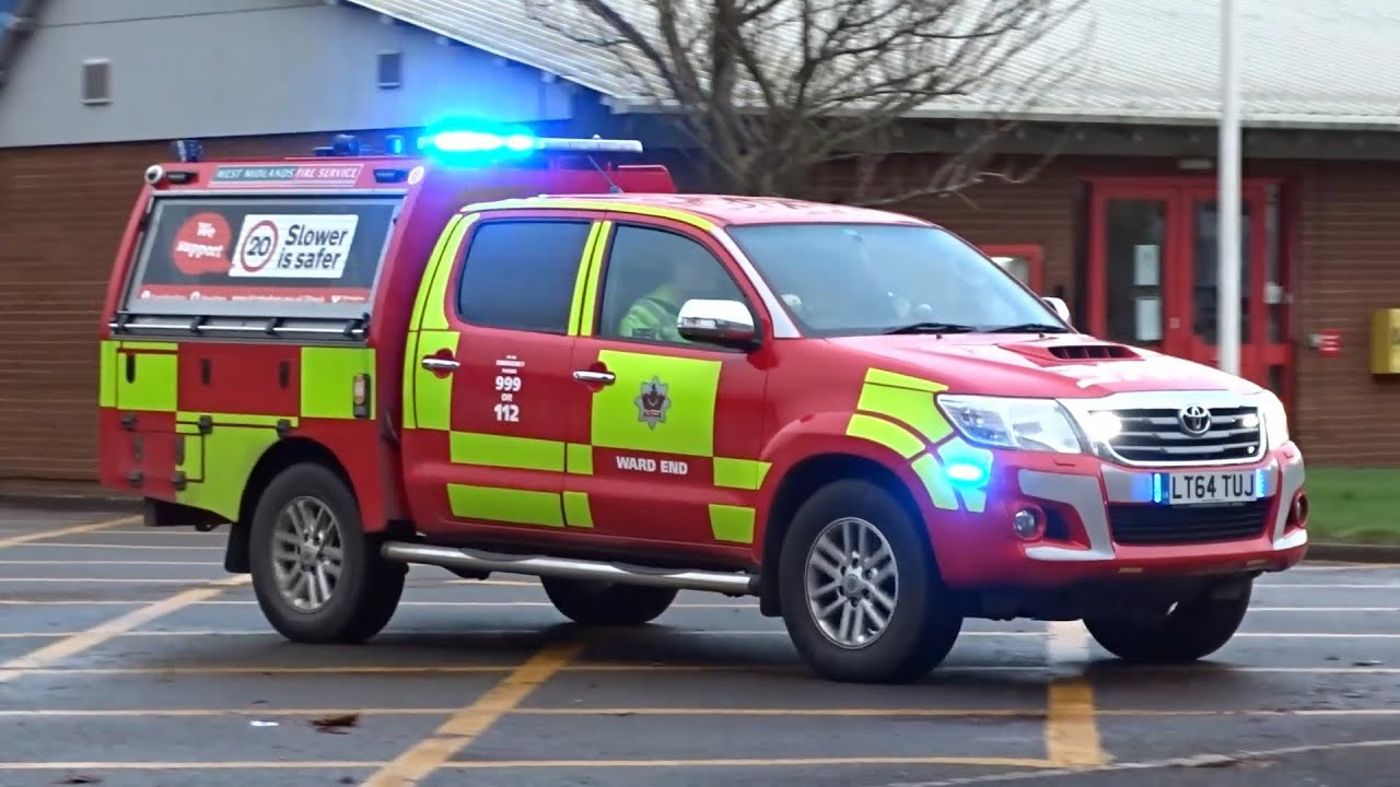 BULLHORN - Ward End Brigade Response Vehicle turnout & battling traffic - West Midlands Fire Service