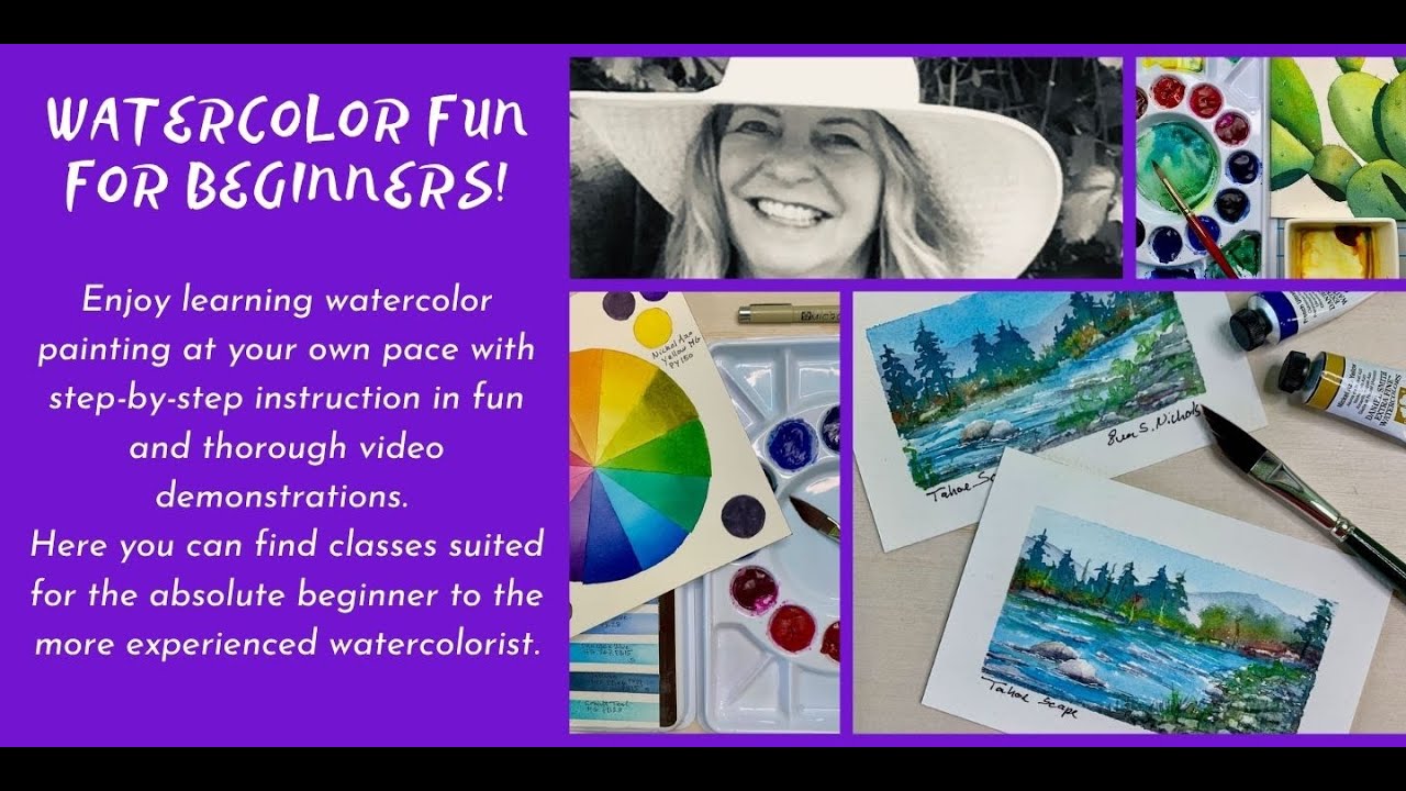 Painting a Color Chart in Watercolor Using 6 Colors