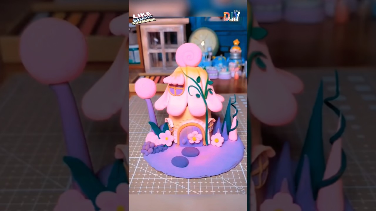Crafting Magic: DIY Polymer Clay Fairy House Tutorial! 🏡✨ 