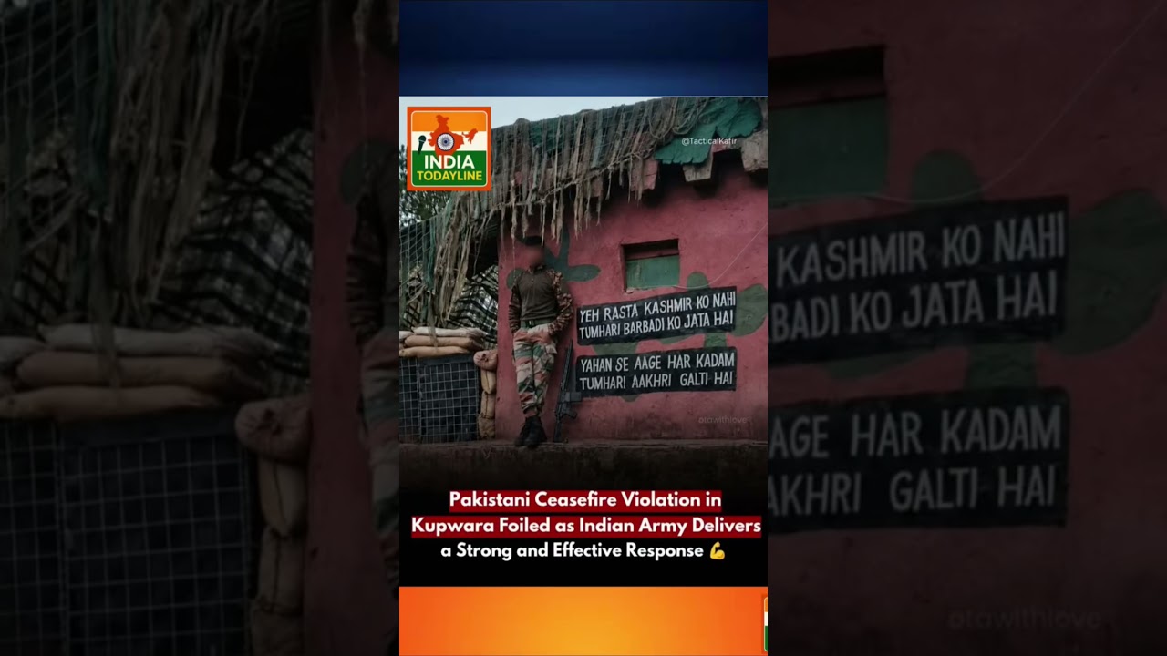Pakistan Ceasefire Violation in Kupwara | Indian Army's Strong Response 🇮🇳💥 #IndianArmy #Kupwara