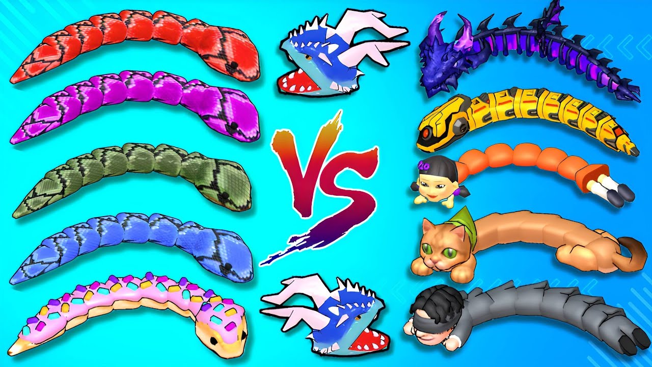 Snake Clash.io 😏 Big Battle Is Everything 🤔 Comman Snake Vs VIP Snake 🐍 Max Level 505