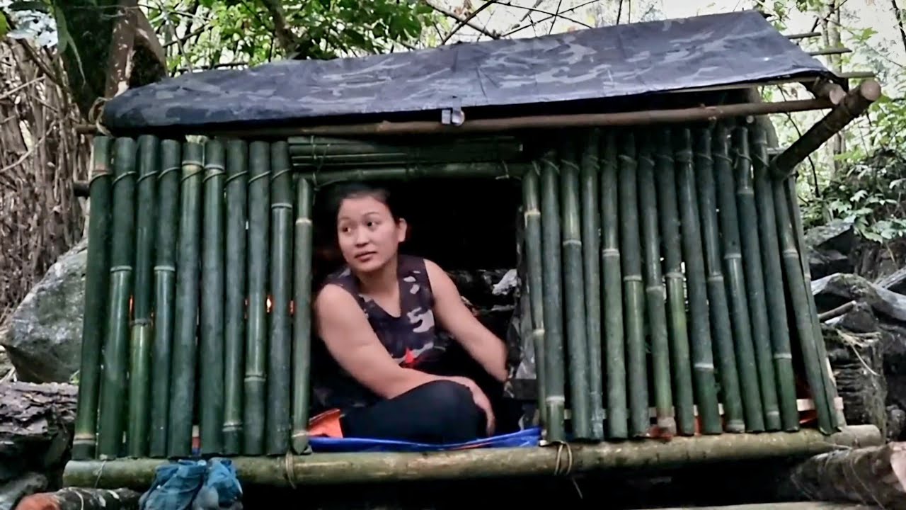Make a shelter out of bamboo.