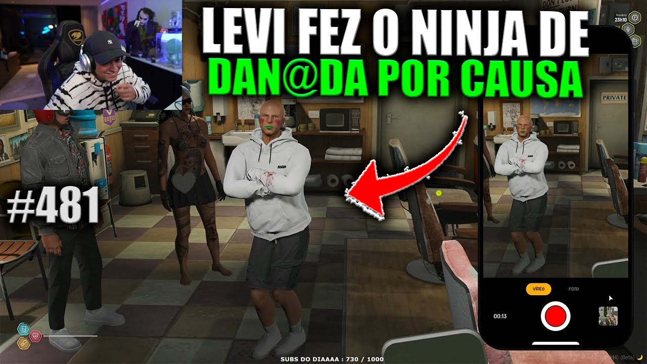 LEVI FEZ O NINJA DE DANADA POR CAUSA DISSO! EP 481