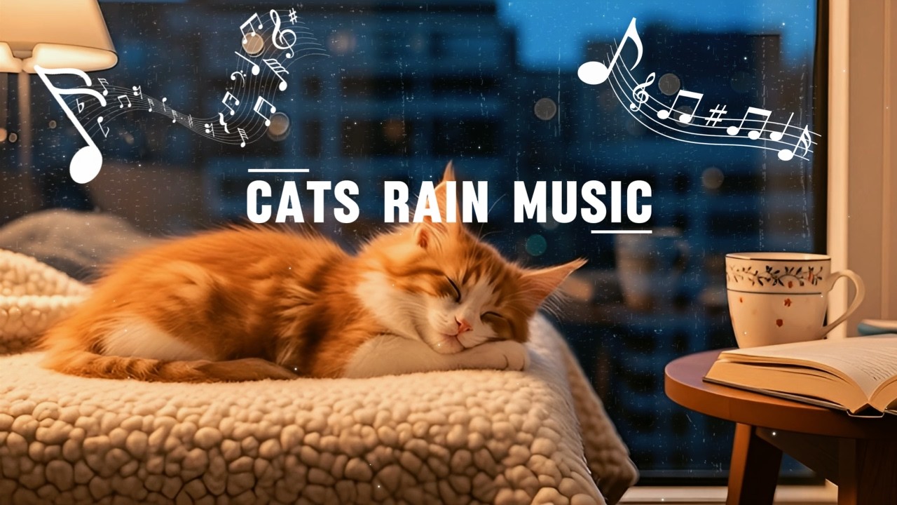 【3時間 熟睡】脳を休める雨音とピアノ 🎹 睡眠不足解消のための癒しBGM | 猫と一緒に熟睡 🐾
