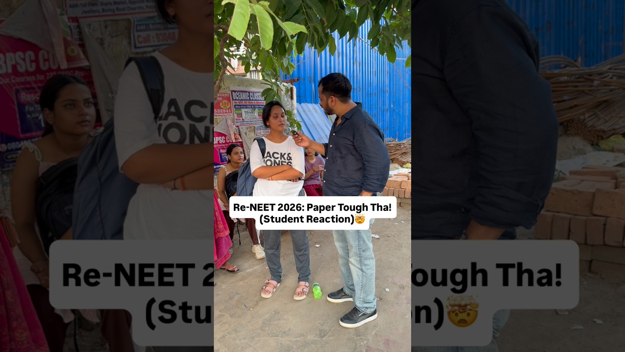 Re-NEET 2026: Paper Tough Tha! (Student Reaction)🤯 #reneet #neet2026 #neet #reaction #exam #short