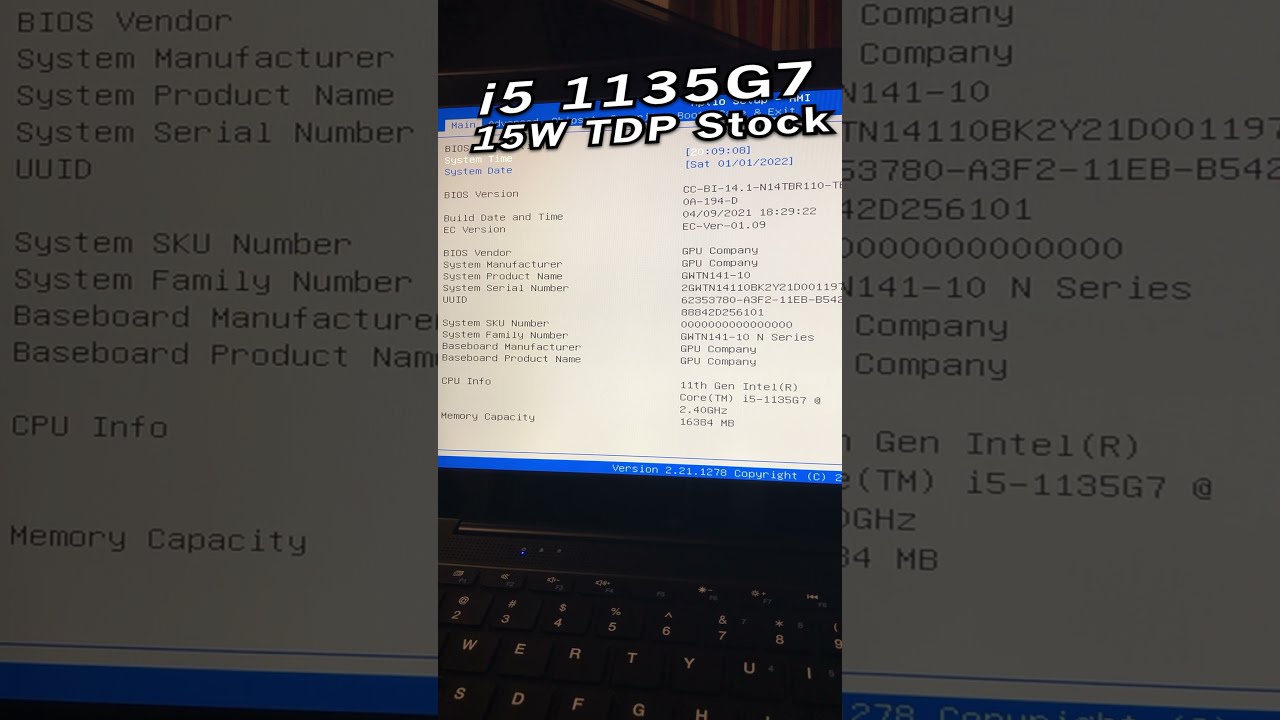 КАК ПОВЫСИТЬ TDP 1135G7! - Ультратонкий ноутбук Gateway 14,1