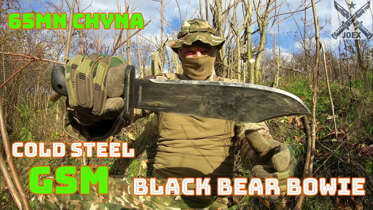 COLD STEEL BLACK BEAR BOWIE - GSM CHINA 65Mn EDITION - DESTRUCTION TEST - UNTIL IT BREAKS @Cold Steel