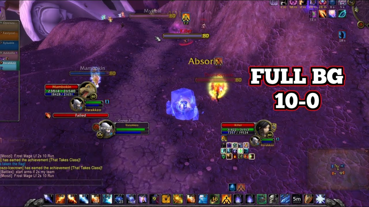 10-0 Full BG Fire Mage Top DMG WotLK Solo PvP - Rakzo