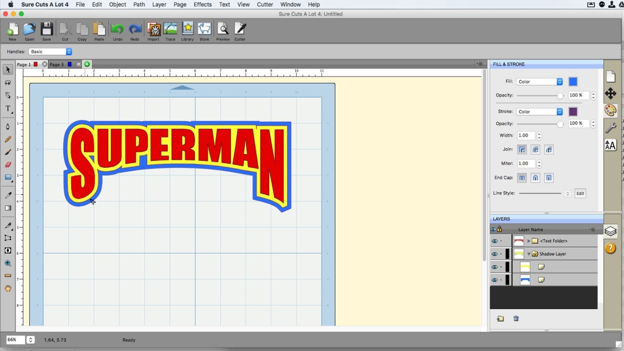 Sure Cuts A Lot 4:  Arched Text Emblem
