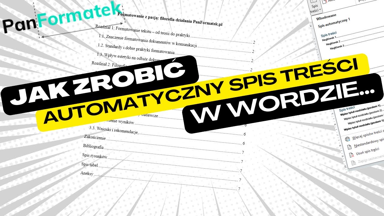 Jak stworzyć w kilku krokach spis treści?