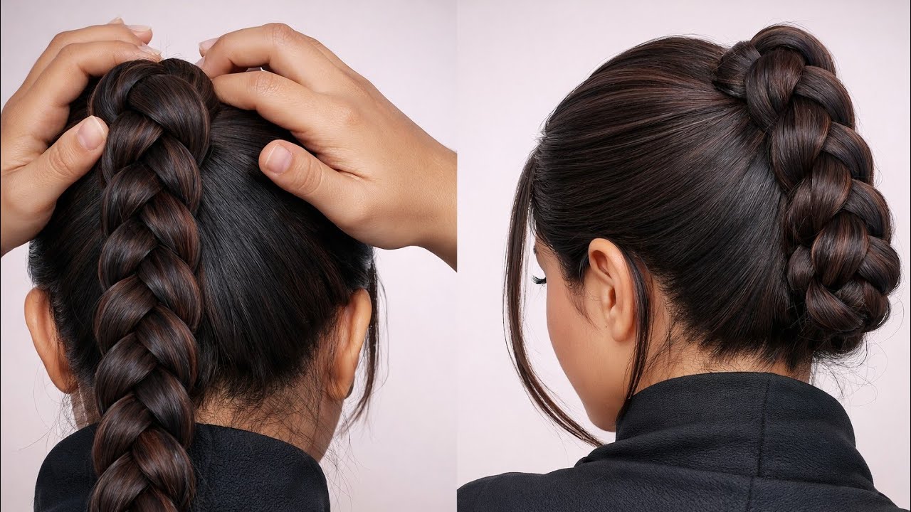 Quick & Easy Bun hair style for Saree l simple juda hairstyle l hair style