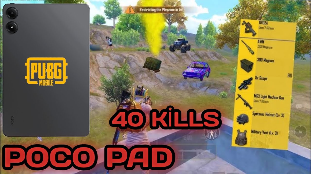 POCO PAD PUBG MOBİLE GAMEPLAY     40 KİLS