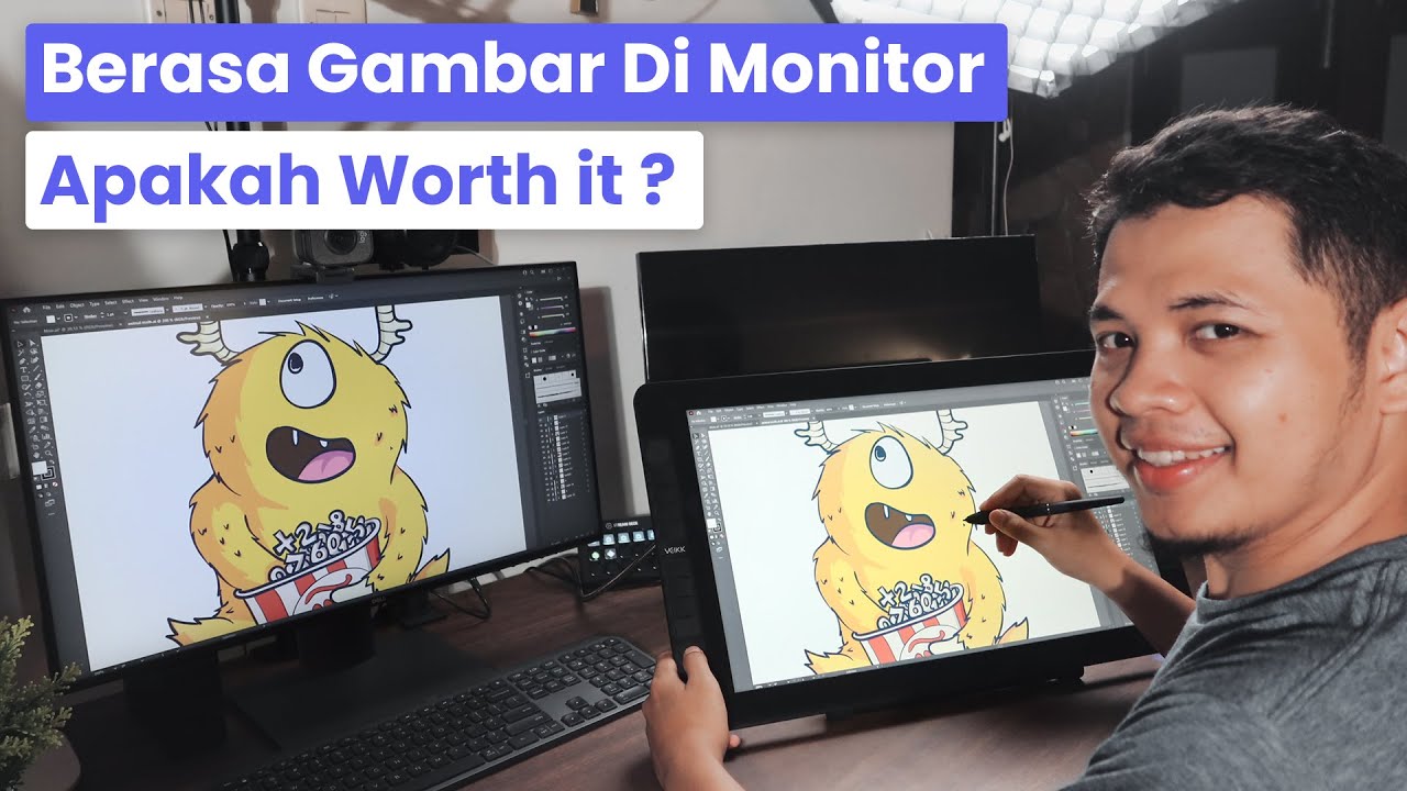 Pen Display Ini Gede Banget!!! Review Veikk VK2200 Pro