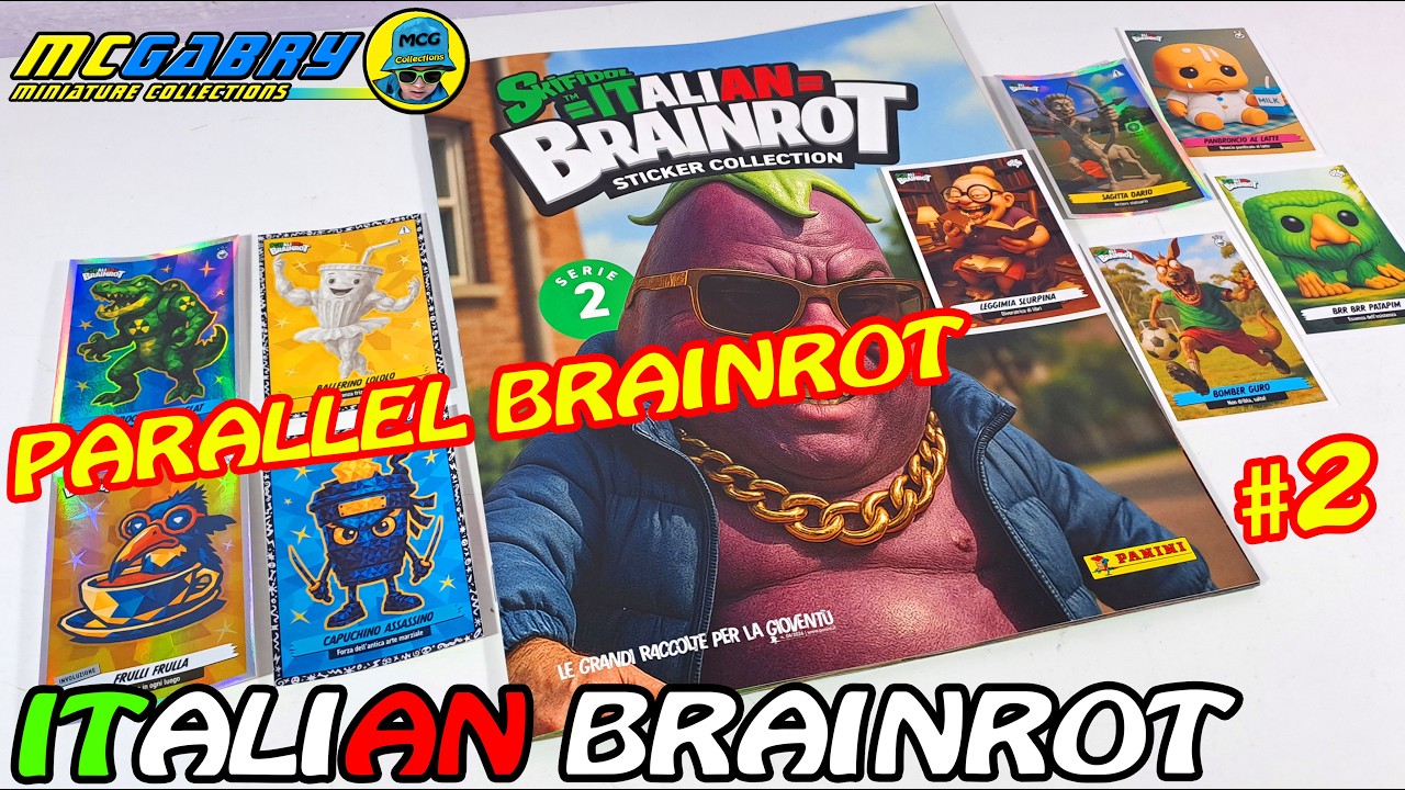 SKIFIDOL ITALIAN BRAINROT STICKER COLLECTION SERIE 2 N.2 FIGURINE PARALLEL + CARTE PROMO