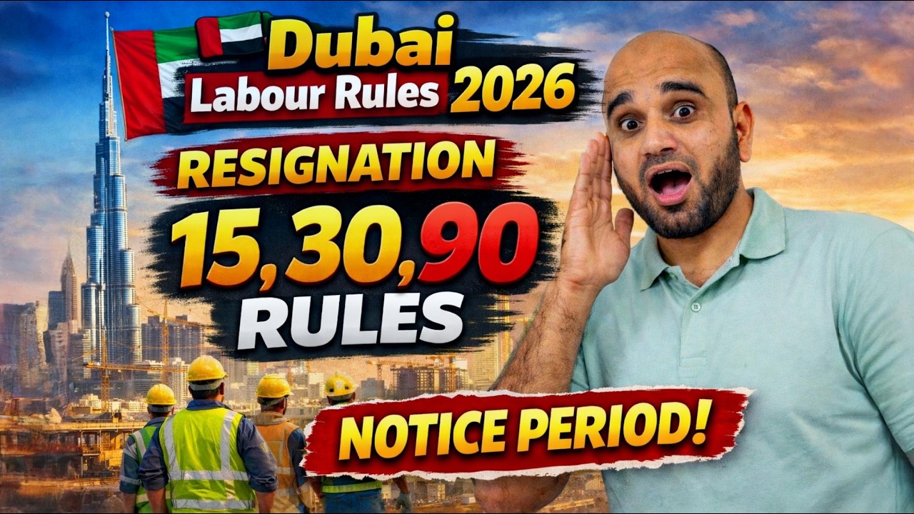 🇦🇪 Dubai Labour Rules 2026 — Resignation, 15/30/90 NOTICE PERIODS Explained