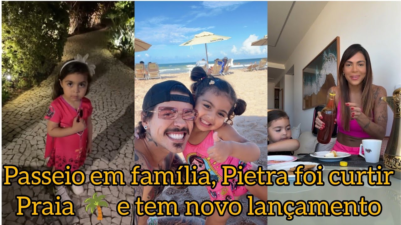 Passeio em família, Pietra foi curtir praia 🌴 tem novo lançamento de tays doce mel